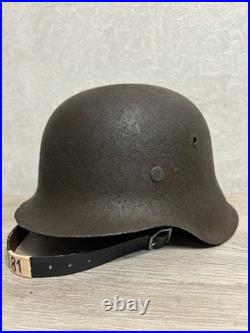German Helmet M42 WW2 original paint (without restoration) WWII size 64