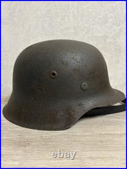 German Helmet M42 WW2 original paint (without restoration) WWII size 64