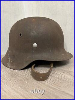 German Helmet M42 WW2 original paint (without restoration) WWII size 64 German Helmet M42 WW2 original paint (without restoration) WWII size 64