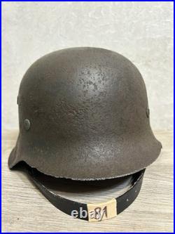 German Helmet M42 WW2 original paint (without restoration) WWII size 64