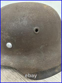 German Helmet M42 WW2 original paint (without restoration) WWII size 64 German Helmet M42 WW2 original paint (without restoration) WWII size 64