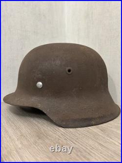 German Helmet M42 WW2 original paint (without restoration) WWII size 64 German Helmet M42 WW2 original paint (without restoration) WWII size 64