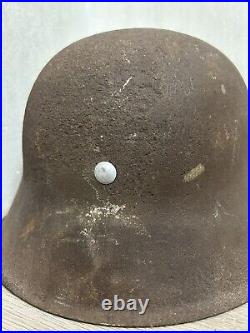 German Helmet M42 WW2 original paint (without restoration) WWII size 64 German Helmet M42 WW2 original paint (without restoration) WWII size 64