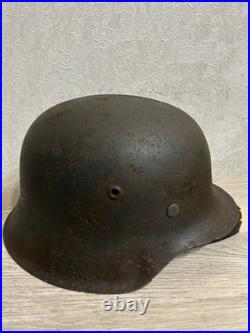 German Helmet M42 WW2 original paint (without restoration) WWII size 64