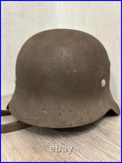 German Helmet M42 WW2 original paint (without restoration) WWII size 64 German Helmet M42 WW2 original paint (without restoration) WWII size 64
