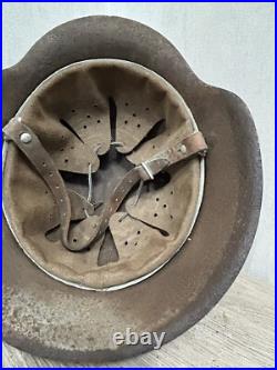 German Helmet M42 WW2 original paint (without restoration) WWII size 64 German Helmet M42 WW2 original paint (without restoration) WWII size 64