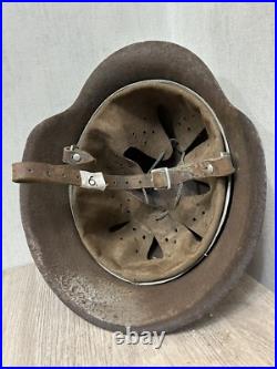 German Helmet M42 WW2 original paint (without restoration) WWII size 64 German Helmet M42 WW2 original paint (without restoration) WWII size 64