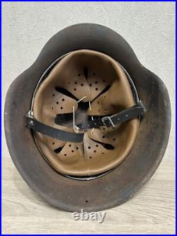 German Helmet M42 WW2 without restoration (original paint) WWII size 62