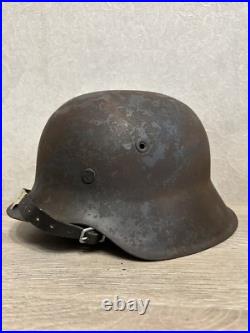 German Helmet M42 WW2 without restoration (original paint) WWII size 62
