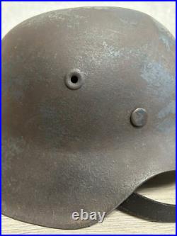 German Helmet M42 WW2 without restoration (original paint) WWII size 62