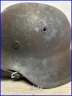 German Helmet M42 WW2 without restoration (original paint) WWII size 62