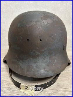 German Helmet M42 WW2 without restoration (original paint) WWII size 62