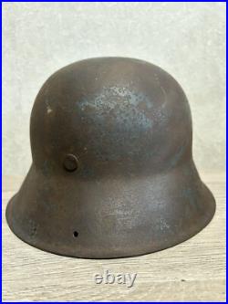 German Helmet M42 WW2 without restoration (original paint) WWII size 62