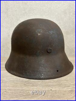 German Helmet M42 WW2 without restoration (original paint) WWII size 62