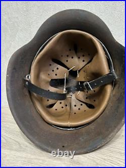 German Helmet M42 WW2 without restoration (original paint) WWII size 62