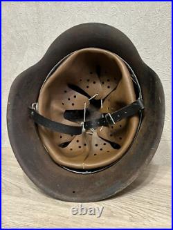 German Helmet M42 WW2 without restoration (original paint) WWII size 62