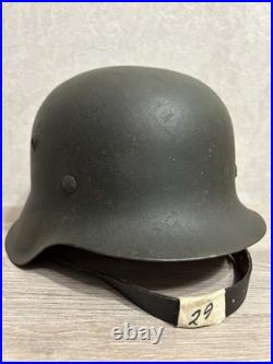 German Helmet M42 WW2 without restoration (original paint) WWII size 64 German Helmet M42 WW2 without restoration (original paint) WWII size 64