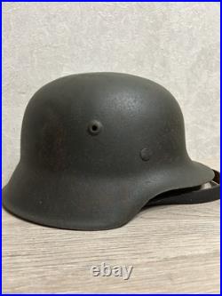 German Helmet M42 WW2 without restoration (original paint) WWII size 64 German Helmet M42 WW2 without restoration (original paint) WWII size 64