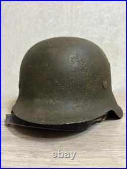 German Helmet M42 WW2 without restoration (original paint) WWII size 64