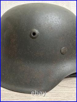 German Helmet M42 WW2 without restoration (original paint) WWII size 64 German Helmet M42 WW2 without restoration (original paint) WWII size 64