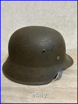German Helmet M42 WW2 without restoration (original paint) WWII size 64