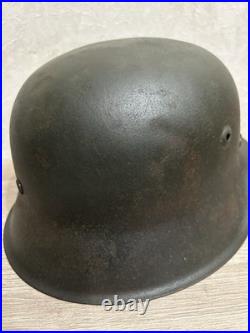 German Helmet M42 WW2 without restoration (original paint) WWII size 64 German Helmet M42 WW2 without restoration (original paint) WWII size 64