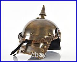 German Helmet Prussian Hemet Model With Removable Spike & Silver Fittings