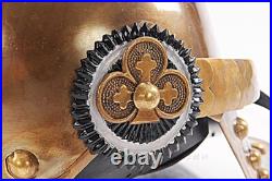 German Helmet Prussian Hemet Model With Removable Spike & Silver Fittings