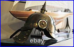 German Helmet Prussian Hemet Model With Removable Spike & Silver Fittings