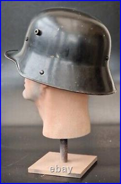 German Helmet Stahlhelm M16 Original Black Parade Finish 1930s Quist size 66