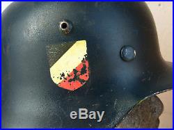 German Helmet WW2 M35 Air Force Nice Condition Size 68 Original Metal Shell