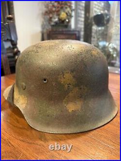 German Helmet WW2 M42 Original Complete Untouched CKL66 Size 58 Soldier Named