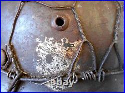 German Helmet WWII M1935 chicken wire combat