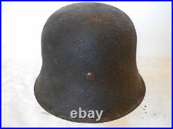 German Helmet WWII M1942 ZIMMERIT paste Camouflaged Italian Campaign