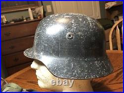 German Helmet with Camouflage Oak A Reversible Cover with spring clips