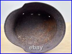 German M34 WW II Steel Police/ Firefighter Helmet Shell. Original square dip