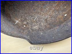 German M34 WW II Steel Police/ Firefighter Helmet Shell. Original square dip