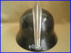 German M40 Fire Helmet NS64 Original WW2 Period Helmet Used as Postwar Service