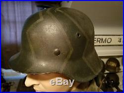 German M42 Atlantic Wall Camoflage Helmet