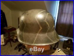 German M42 Atlantic Wall Camoflage Helmet