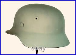 German Made Finnish M40/55 Helmet Large 66 Shell Restored To German WW2 Style