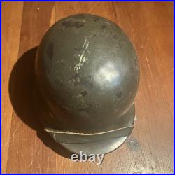 German-Made Finnish M40/55 WWII Steel Helmet Size 58 Original Liner