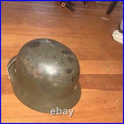 German-Made Finnish M40/55 WWII Steel Helmet Size 58 Original Liner
