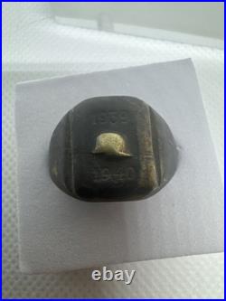 German Ring 1940 ww2 WWII Helmet Stahlhelm Soldier's 1939 Jewelry Germany