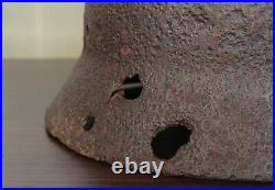 German-Russian WW2/WWII Relic M40 Helmet (Hard Battle Damages) Original