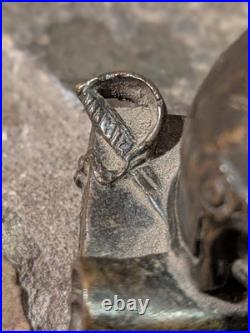 German Skull And Helmet 1914 Invasion WWI WWII Bronze Sculpture Belgium