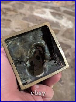 German Skull And Helmet 1914 Invasion WWI WWII Bronze Sculpture Belgium