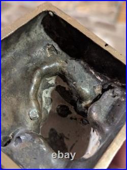 German Skull And Helmet 1914 Invasion WWI WWII Bronze Sculpture Belgium