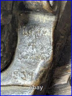 German Skull And Helmet 1914 Invasion WWI WWII Bronze Sculpture Belgium