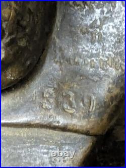 German Skull And Helmet 1914 Invasion WWI WWII Bronze Sculpture Belgium